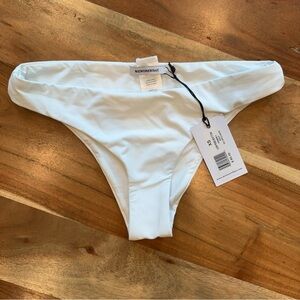 WEWOREWHAT Low Rise Bikini Bottom in Optic White